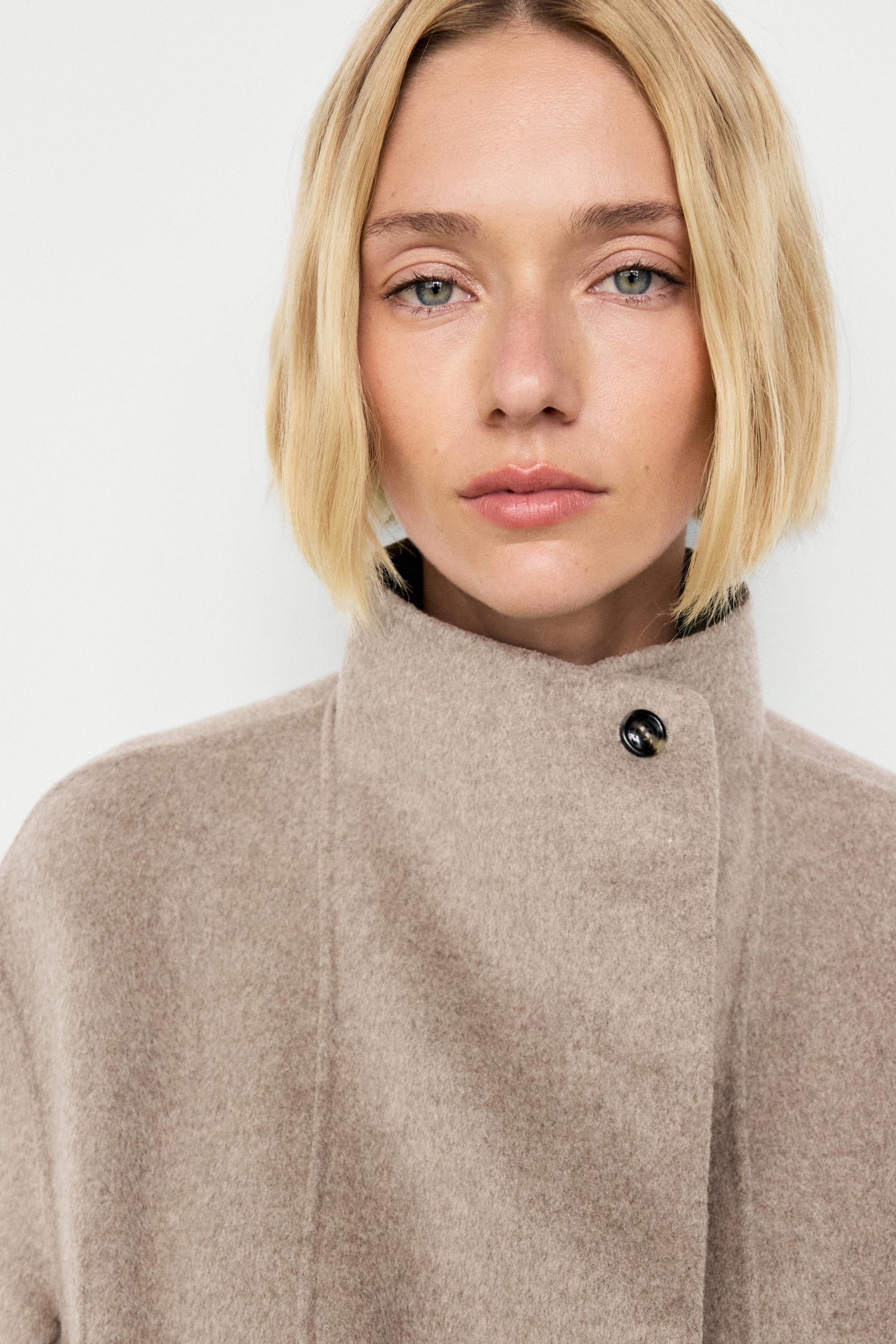 Short wool-blend jacket